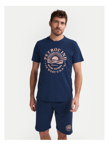 Petrol Industries Тишърт M-1050-TSR127 Тъмносин Regular Fit