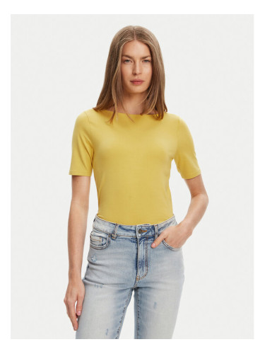 United Colors Of Benetton Тишърт 3FJHD109K Жълт Slim Fit