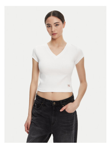 Calvin Klein Jeans Тишърт LV047C910G Бял Regular Fit