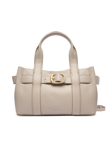 Calvin Klein Дамска чанта Buckle Mini Tote With Strap LV04F3295G Бежов