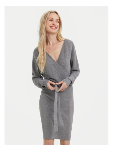 Vero Moda Плетена рокля 10269251 Сив Regular Fit