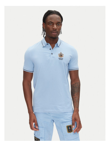 Aeronautica Militare Тениска с яка и копчета 251PO1850P191 Син Slim Fit