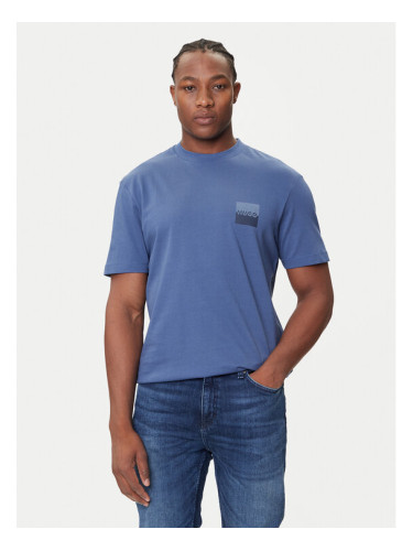 HUGO Тишърт Dusplito 50542816 Син Relaxed Fit