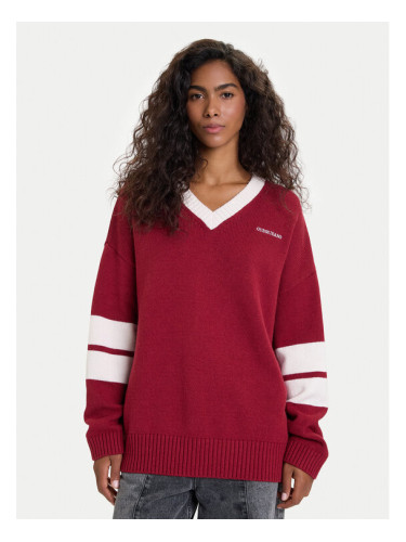 Guess Jeans Пуловер 178814 Червен Classic Fit