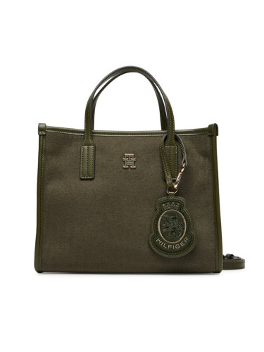 Tommy Hilfiger Дамска чанта City Small Tote Melton AW0AW17852 Каки