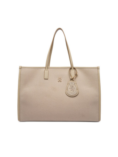 Tommy Hilfiger Дамска чанта Th City Large Tote Melton AW0AW18215 Бежов