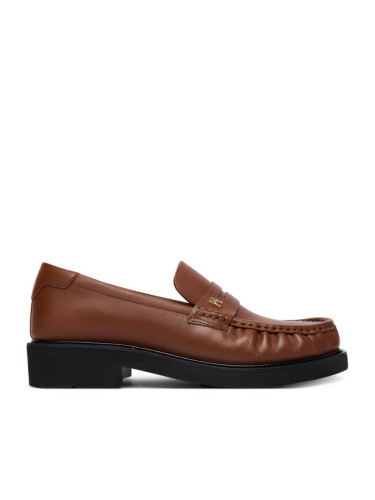 Tommy Hilfiger лоуфъри с дебела подметка Th Square Toe Leather Loafer FW0FW08977 Кафяв