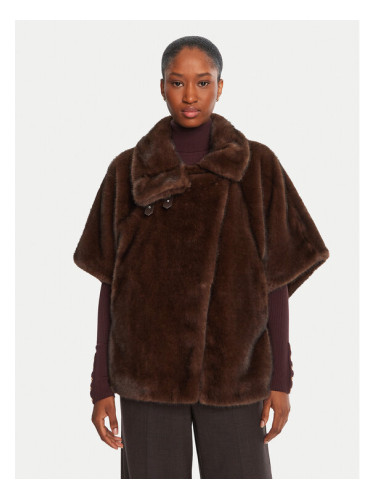 PINKO Кожено палто Comodino 103837 A2PI Кафяв Regular Fit