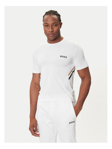 BOSS Тишърт Tech TOC 50543329 Бял Slim Fit