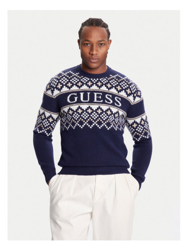 Guess Пуловер M5BR61 Z4142 Тъмносин Regular Fit