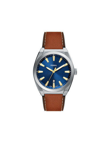 Fossil Часовник Everett FS6115 Кафяв