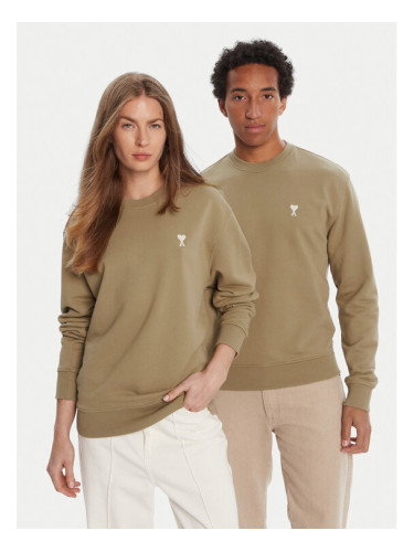 AMI Paris Суитшърт HSW060.730 Каки Regular Fit