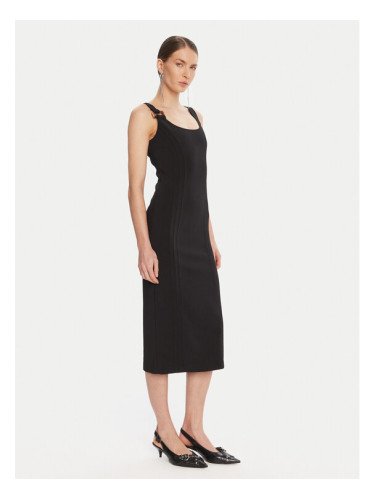 Patrizia Pepe Коктейлна рокля 8A1514 A6F5 Черен Regular Fit