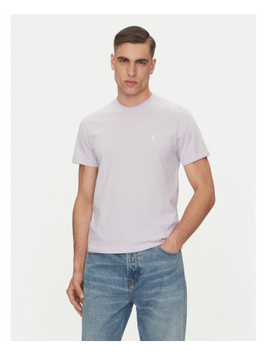 AMI Paris Тишърт HTS060.724 Виолетов Regular Fit