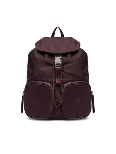 Calvin Klein Раница Pocket Nylon Flap Backpack LV04F3133G Бордо