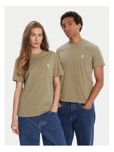 AMI Paris Тишърт HTS060.724 Каки Regular Fit