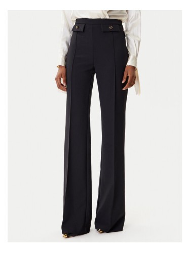 Elisabetta Franchi Текстилни панталони PA-121-56E2-V380 Черен Regular Fit