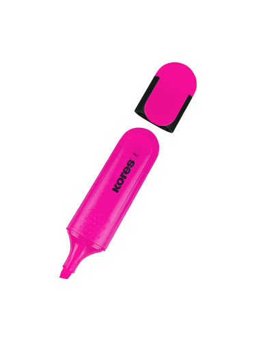Текст маркер Kores розов
