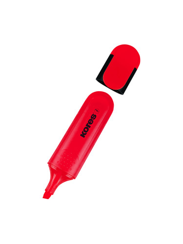 Текст маркер Kores червен