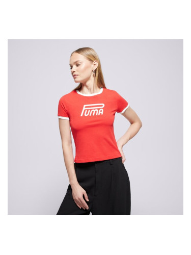 Puma Тениска Future.puma.archive Graphic Slim Tee дамски Дрехи Тениски 632122 11 Червен