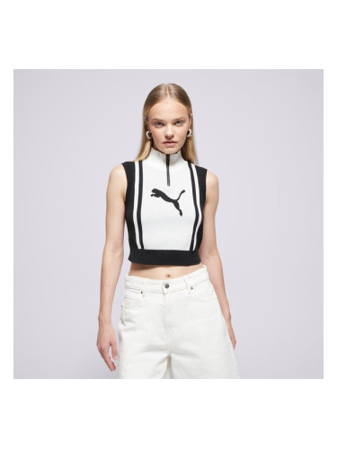 Puma Елек Future.puma.archive Half-Zip Knitted Потник дамски Дрехи Елеци 632126 01 Черен