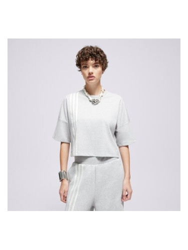 Adidas Тениска 3 Stripes Tee дамски Дрехи Тениски JW3610 Сив