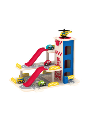 Дървен гараж на три нива с асансьор AcoolToy 3 г.+