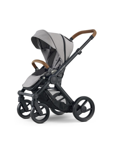 Mutsy EVO цвят Concrete Melange черно шаси светлокафява дръжка черни колела + седалка 6м+ 