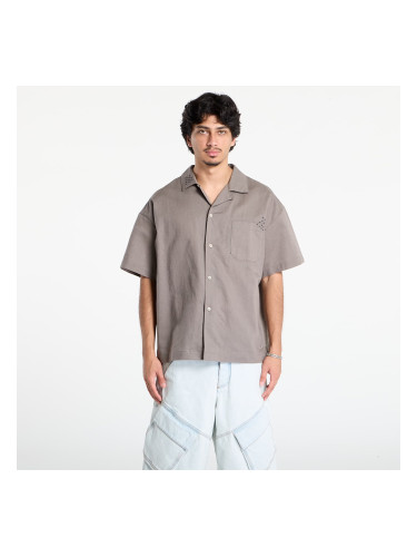 Риза Nike Life Men's Linen Short-Sleeve Button Down Cave Stone/ Anthracite/ Cave Stone L