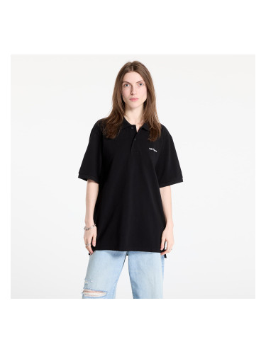 Тениска Carhartt WIP S/S Carhartt Script Polo UNISEX Black/ White S