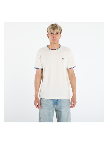 Тениска FRED PERRY Twin Tipped T-Shirt Ecr/ Crtblu/ Oxblo M