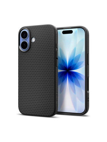Оригинален кейс Spigen Liquid Air, За iPhone 17 (6.3), Черен