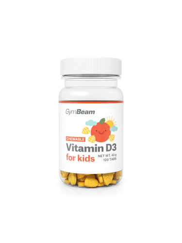 GYM BEAM - Chewable Vitamin D3 for Kids Orange - 120 Tablets
