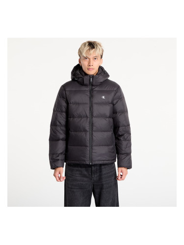 Пухено яке Calvin Klein Jeans Ls Nylon Zip Off Hooded Jacket Black XL