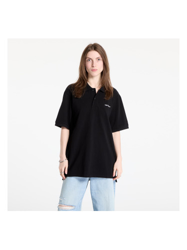 Тениска Carhartt WIP S/S Carhartt Script Polo UNISEX Black/ White XL