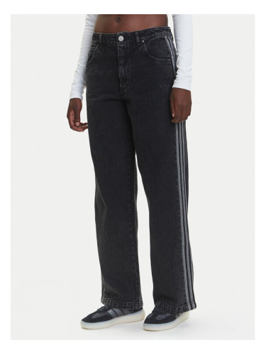 adidas Дънки adicolor Denim 3-Stripes JD3109 Черен Loose Fit