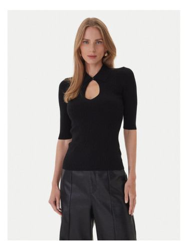 KAOS Пуловер RI1NT053 0001 Черен Regular Fit