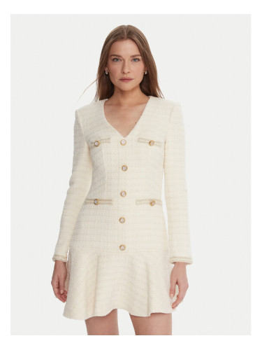 Marciano Guess Коктейлна рокля 5BGK36 7394A Екрю Regular Fit