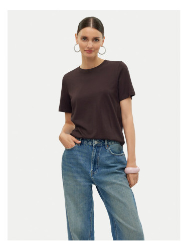 Vero Moda Тишърт Paulina 10316991 Кафяв Regular Fit