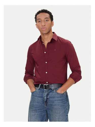 Tommy Jeans Риза Original DM0DM04405 Червен Slim Fit