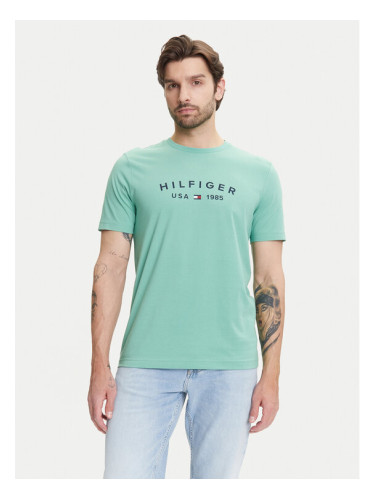 Tommy Hilfiger Тишърт Fathers Day MW0MW39356 Зелен Regular Fit