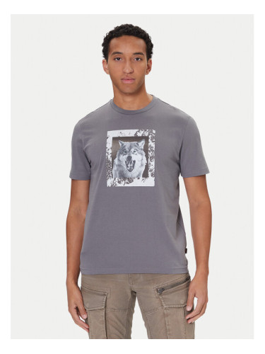 BOSS Тишърт Lupo 50554615 Сив Regular Fit