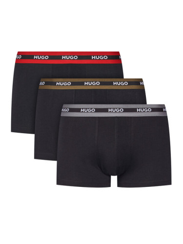 HUGO Комплект 3 чифта боксерки 50492375 Черен