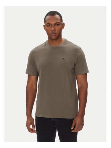 Calvin Klein Jeans Тишърт LV040HM265 Кафяв Regular Fit