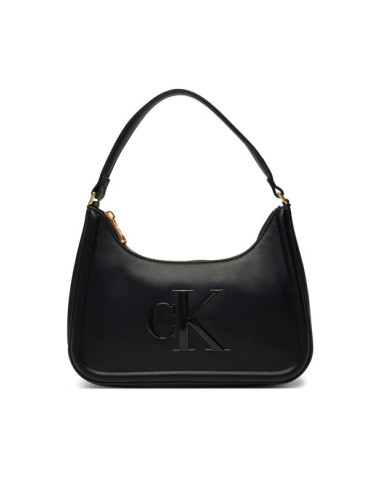 Calvin Klein Дамска чанта Bold Ck Small Shoulder Bag LV04F3230G Черен
