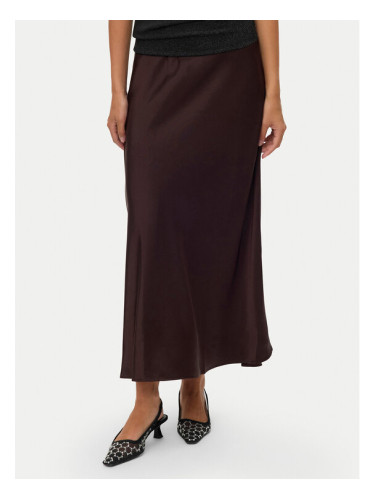 Vero Moda Миди пола Elena 10337459 Кафяв Regular Fit