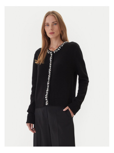 KAOS Пуловер RI1KT018 0001 Черен Regular Fit