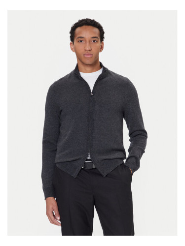 BOSS Кардиган H-Heterno 50549950 Сив Regular Fit