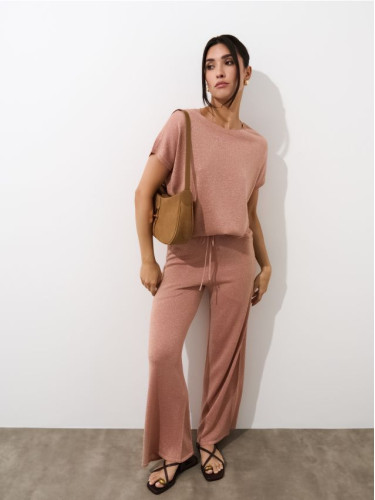 Mohito - Блуза с акцент металическа нишка - розово