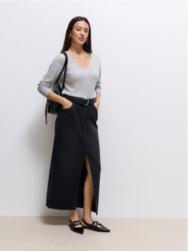 Mohito - Пуловер с остро деколте - сиво